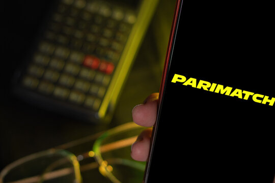 Parimatch - Sportler mit Neon-Rahmen