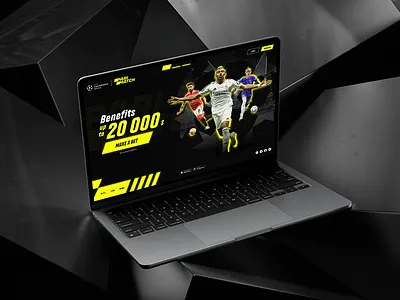 Parimatch - Sportler mit Neon-Rahmen