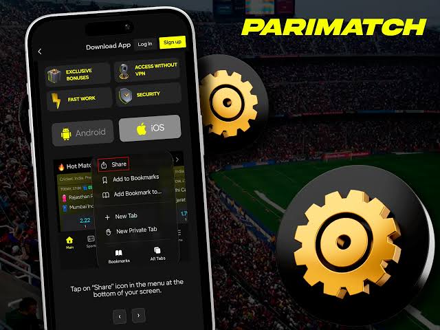 Parimatch - Sportler mit Neon-Rahmen