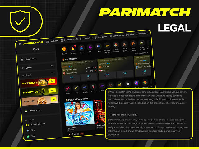 Parimatch - Sportler mit Neon-Rahmen